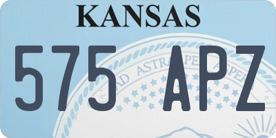 KS license plate 575APZ
