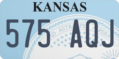KS license plate 575AQJ