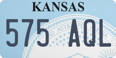 KS license plate 575AQL