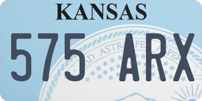KS license plate 575ARX