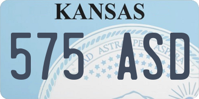 KS license plate 575ASD