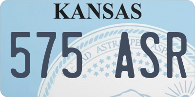 KS license plate 575ASR