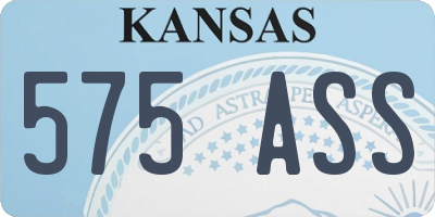 KS license plate 575ASS