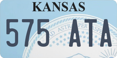 KS license plate 575ATA