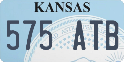 KS license plate 575ATB
