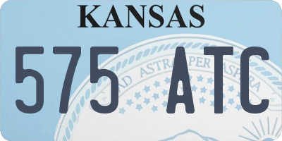 KS license plate 575ATC