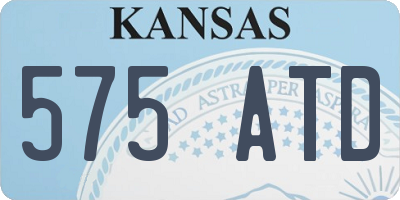 KS license plate 575ATD
