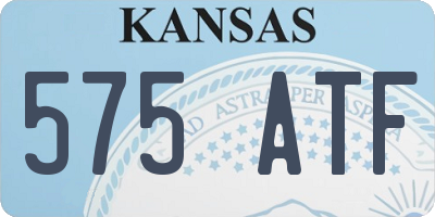 KS license plate 575ATF