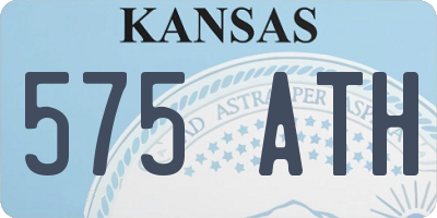 KS license plate 575ATH