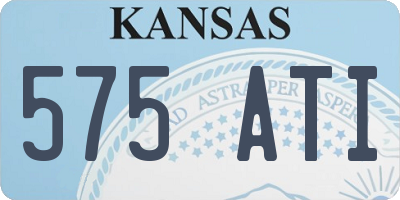 KS license plate 575ATI