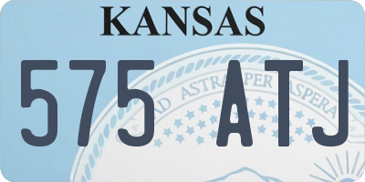 KS license plate 575ATJ