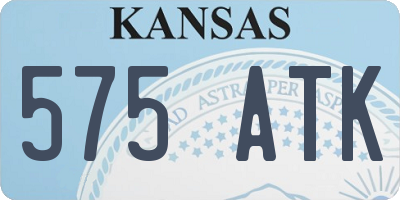 KS license plate 575ATK