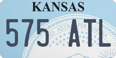 KS license plate 575ATL