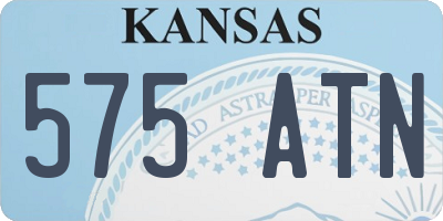 KS license plate 575ATN