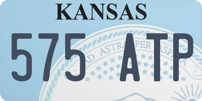 KS license plate 575ATP