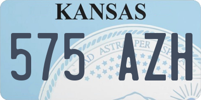 KS license plate 575AZH