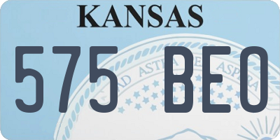 KS license plate 575BEO