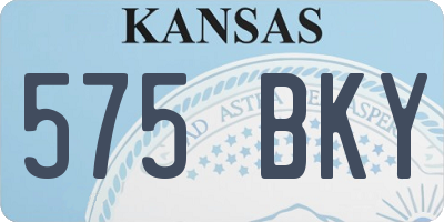 KS license plate 575BKY