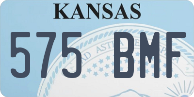KS license plate 575BMF