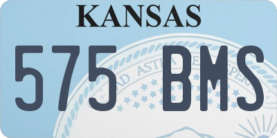 KS license plate 575BMS