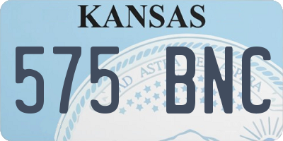 KS license plate 575BNC