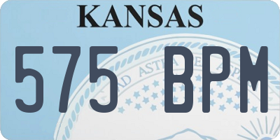 KS license plate 575BPM