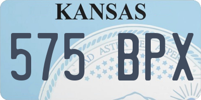 KS license plate 575BPX