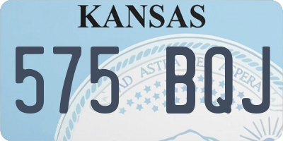 KS license plate 575BQJ