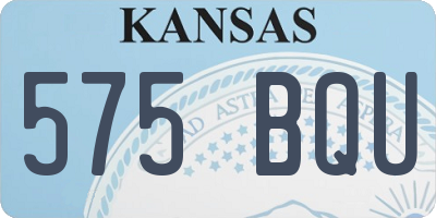 KS license plate 575BQU