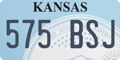 KS license plate 575BSJ
