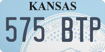 KS license plate 575BTP