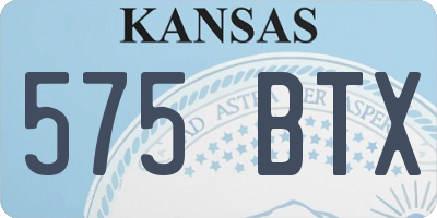 KS license plate 575BTX