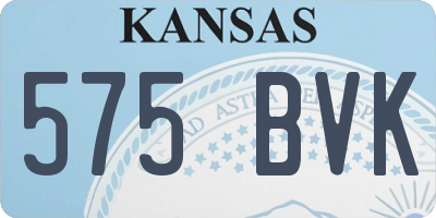 KS license plate 575BVK