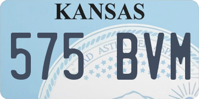 KS license plate 575BVM