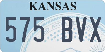 KS license plate 575BVX