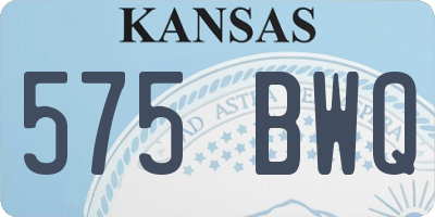 KS license plate 575BWQ