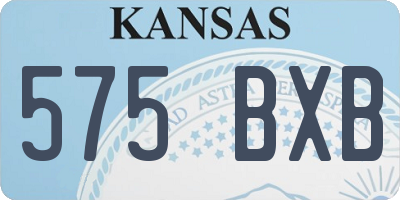 KS license plate 575BXB