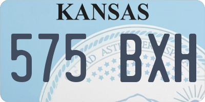 KS license plate 575BXH