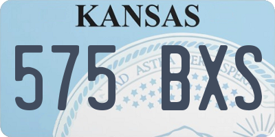KS license plate 575BXS