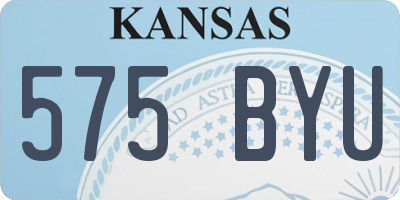 KS license plate 575BYU