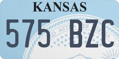 KS license plate 575BZC