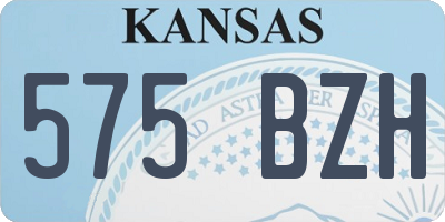 KS license plate 575BZH