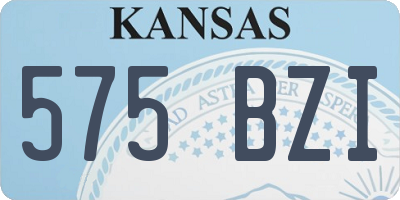 KS license plate 575BZI