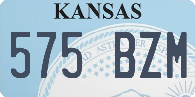 KS license plate 575BZM