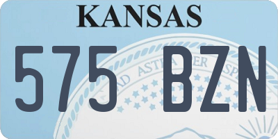 KS license plate 575BZN