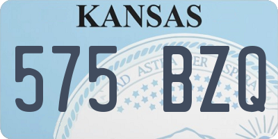 KS license plate 575BZQ