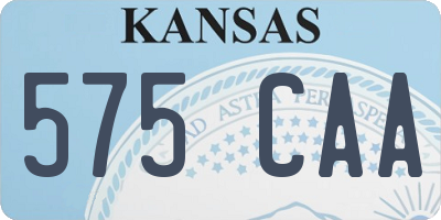 KS license plate 575CAA