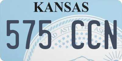 KS license plate 575CCN