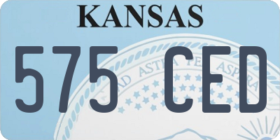 KS license plate 575CED