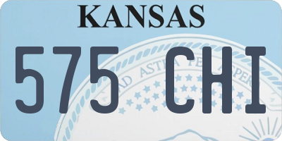 KS license plate 575CHI